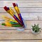 BAZIC Assorted Nylon Paint Brush Set w/ Translucent Handle (12/Pack)